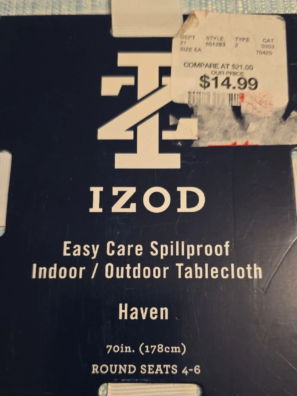 Izod Haven Woven Indoor/Outdoor Tablecloth